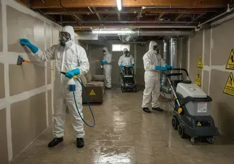 Basement Moisture Removal and Structural Drying process in Windy Hills, KY